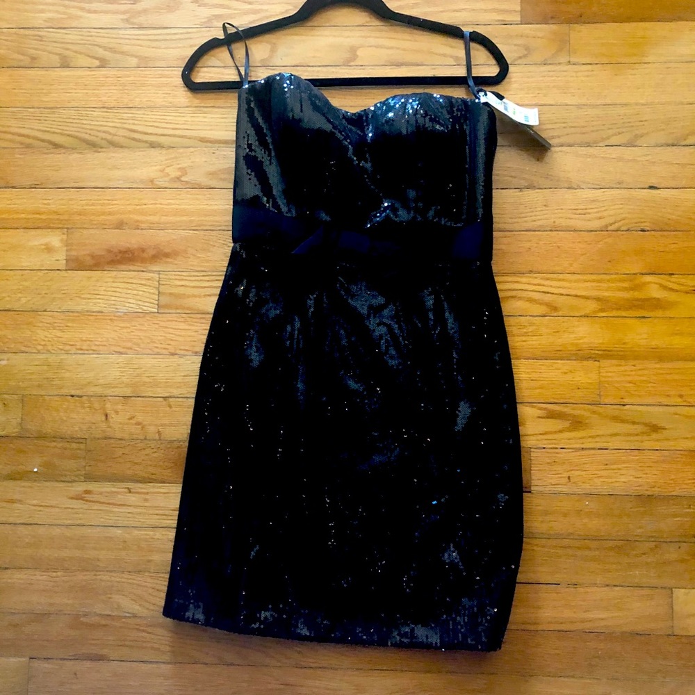 Mini sequences black dress
